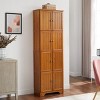 Tall Storage Cabinet with 8 Doors, 4-Shelf MDF Storage Organizer for Kitchen or Office, 72.4 in Tall-3irtyhousy - 3 of 4