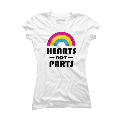 Adult Design By Humans Hearts Not Parts Pride By TheRandom T-Shirt