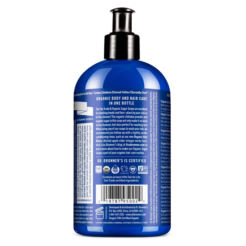Dr. Bronner's Organic Sugar Soap - Peppermint, 3 of 4