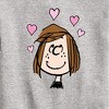 Boys' - Peanuts - Patty Valentines Graphic Long Sleeve Fleece Sweatshirt - 2 of 4