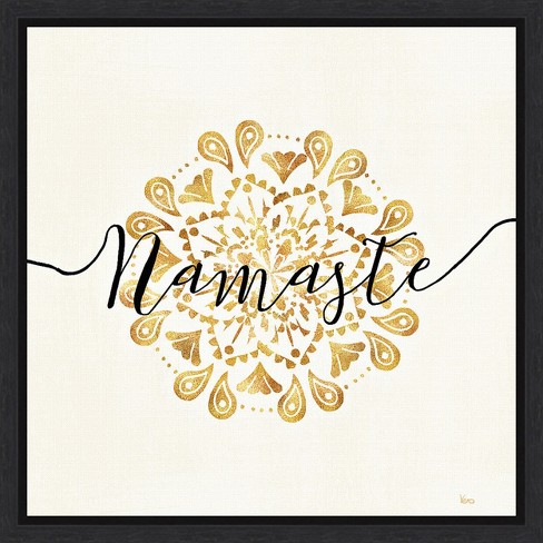 Amanti Art Namaste I by Veronique Charron Canvas Wall Art Print Framed 16-in. x 16-in. - image 1 of 4