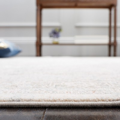 Luxe Light Blue Hand-Knotted Viscose Square Area Rug