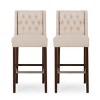 30.5" Modern Bar Stool with Metal Legs & Tufted High Density Upholstery,Commercial Grade for Kitchen Island-Baofuwish - 3 of 4