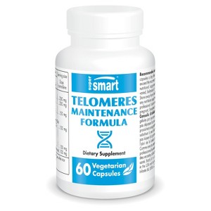 SuperSmart Telomeres Maintenance Formula - with Polyphenols, Catechins, EGCG, D-Gamma-Tocotrienols | Non-GMO & Gluten Free - 60 Vegetarian Capsules - 1 of 1
