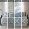 6Pcs Reversible Daybed Cover Set Coastal Botanical Quilted Polyester Printed - 4 of 4