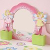 Angel Sar Flower Fairy Vanity Set for Girls, Wooden Kids Dressing Table with Mirror & Stool, Toddler Makeup Play Set with Storage Drawer for Ages 3+ - 2 of 4