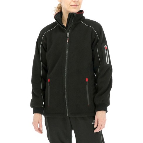 RefrigiWear Women's Warm Hybrid Fleece Jacket (Black, 2XL)