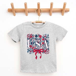The Juniper Shop USA Floral Coquette Youth Short Sleeve Tee - 1 of 4