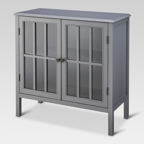 windham two-door storage cabinet - gray - threshold™ : target