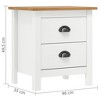 vidaXL Bedside Cabinet Accent End Table Living Room Office Solid Wood Pine - 4 of 4
