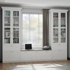 FUFU&GAGA 122"x97“ Large Bench Storage Display Cabinet Bookcase Closet Glass Door With Soft Cushion Shoe Cabinet - 2 of 4