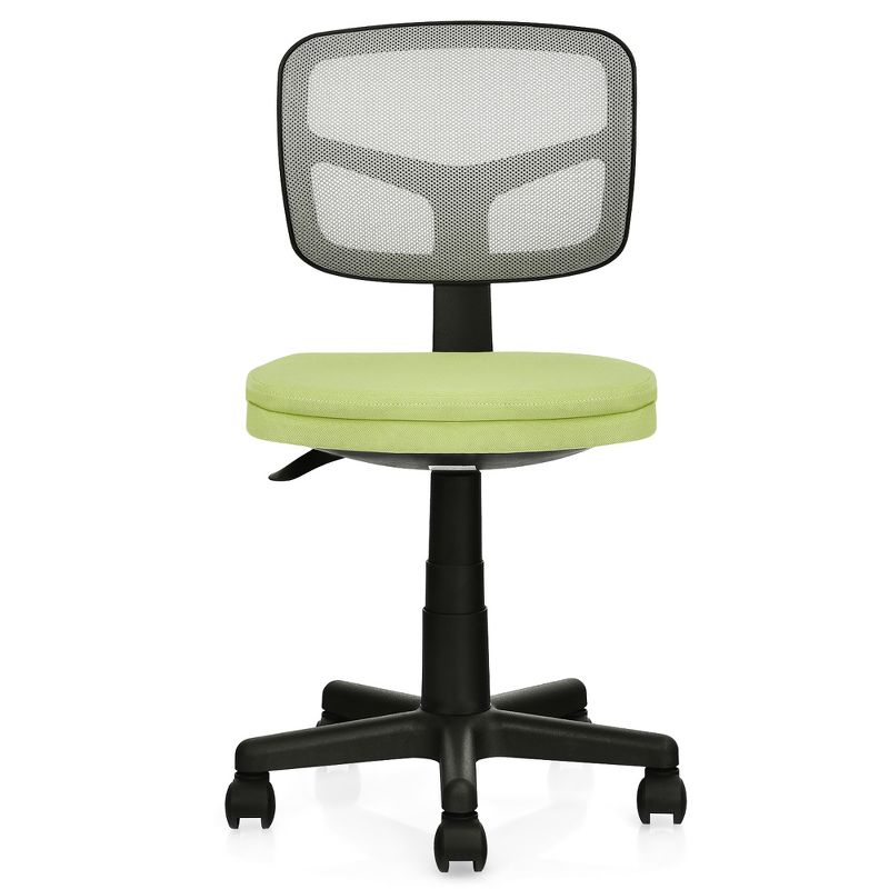 Costway Armless Office Chair Adjustable Swivel Computer Mesh Desk Chair Green\Blue\Gray, 1 of 11