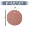 Nat & Jules Honeycomb Pattern 7 inch Silicone Round Kitchen Hot Pad Trivets Set of 4, Mauve - 2 of 4