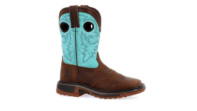 Rocky Toddler Girls Teal Original Ride FLX Western Boot, 2 of 9, play video