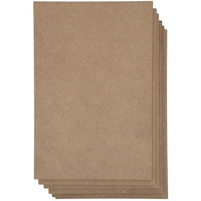 Bright Creations 6-Pack Brown Blank MDF Wood Board, Chipboard Sheets for DIY Crafts, 10.5 x 7 In