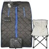 SereneLife Portable Infrared Sauna – Compact, Detoxifying, Energy-Efficient, with Heating Pad – Black - 2 of 4