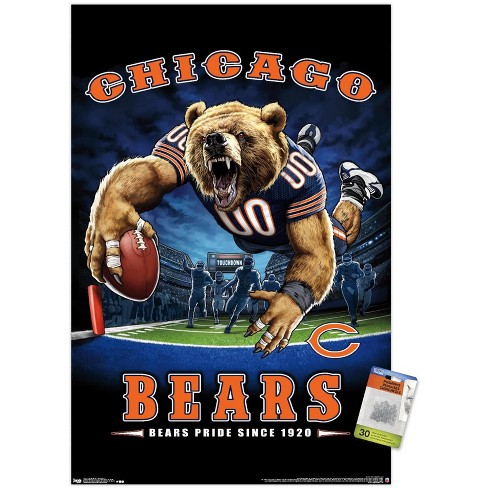 Trends International Nfl Chicago Bears - Darnell Mooney 22 Unframed Wall  Poster Print Clear Push Pins Bundle 22.375 X 34 : Target