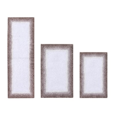 Torrent Collection 3 Piece 100% Soft Cotton Tufted Weave Bath Rug Set, Ombre Pattern, Super Soft & Absorbent, Machine Washable Bathroom Mats