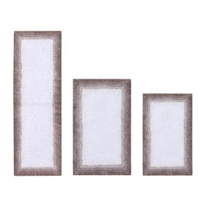 Torrent Collection 3 Piece 100% Soft Cotton Tufted Weave Bath Rug Set, Ombre Pattern, Super Soft & Absorbent, Machine Washable Bathroom Mats - 1 of 4