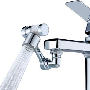 Attop Brass 1080° Swivel Faucet Extender with Filter, 2-Mode Adjustable Spray Aerator for Universal Kitchen & Bathroom Sink - 1 of 4