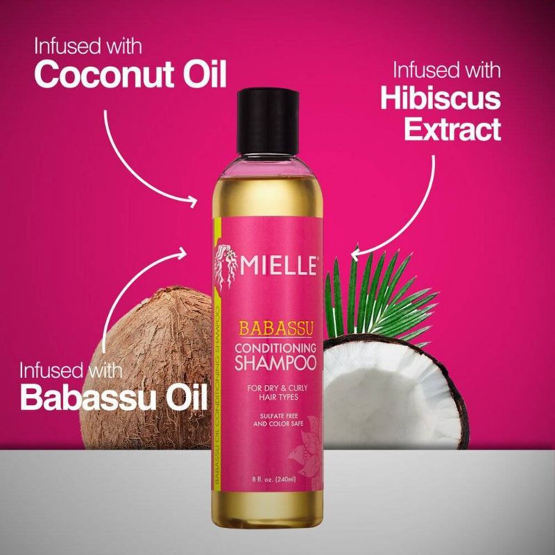 Mielle Organics Babassu Oil Conditioning Sulfate-Free Shampoo - 8 fl oz, 4 of 5