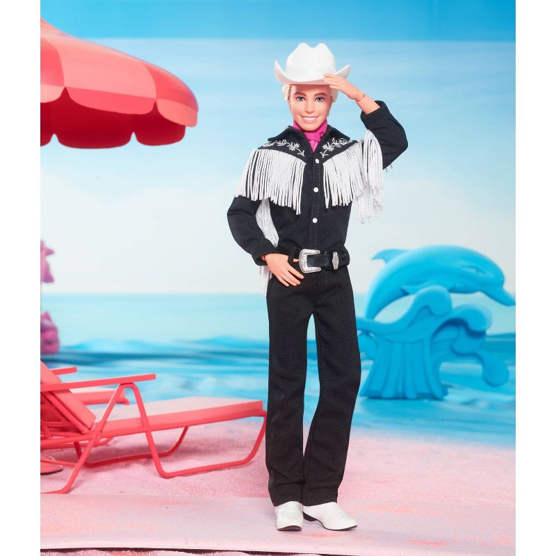 Barbie The Movie Collectible Ken Doll Wearing Black and White Western Outfit (Target Exclusive), 5 of 14