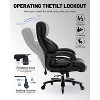 Mshliw 600LBS Heavy Duty Office Chair, Big and Tall High Back Executive Desk Chair with Lumbar Support, Spring Cushion, PU Leather - 3 of 4