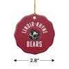 Lenoir-Rhyne University Bears Logo Porcelain Scalloped Holiday Christmas Tree Ornament - 3 of 4