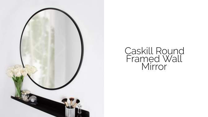 Caskill Round Framed Decorative Wall Mirror - Kate & Laurel All Things Decor, 2 of 10, play video