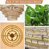 Rattan Shade Pendant Light,6-Lights Boho Chandelier,Ceiling Light Fixture With 4-Tier Woven Lampshade -The Pop Home - 3 of 4