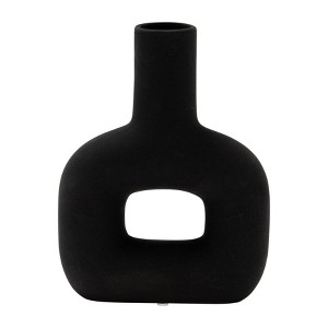 Sagebrook Home 8" Dolomite Open Cut-Out Vase Contemporary Abstract Table - 1 of 4