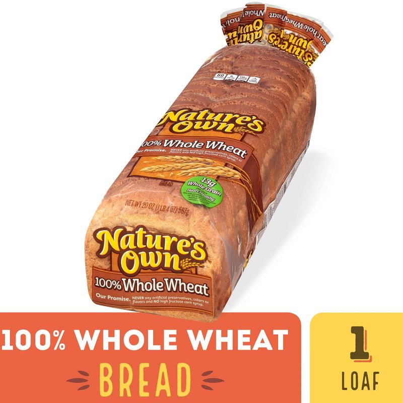 Nature&#39;s Own 100% Whole Wheat Bread - 20oz, 2 of 16