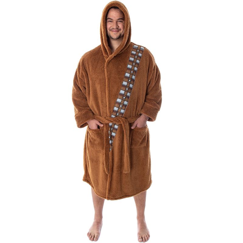Big and Tall Chewbacca Costume Robe Star Wars Adult Plush Brown, 1 of 7