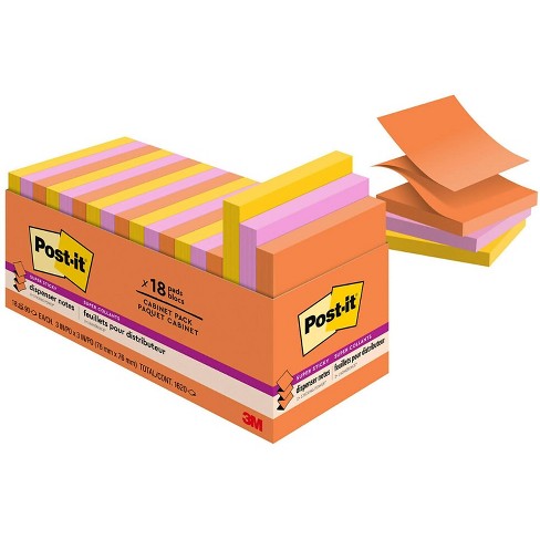 Post-it Super Sticky Large Lined Notes, 8 X 6 Inches, Energy Boost, Pack Of  4 : Target
