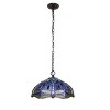 Chloe Lighting Sunniva Dragonfly Tiffany-Style Dark Bronze 3 Light Ceiling Pendant 18" Wide - 4 of 4