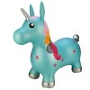 BounceZiez Inflatable Bouncy Ride On Hopper W/ Pump - Blue Unicorn - 2 of 4