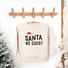 The Juniper Shop Santa We Good Glitter Youth Ultra-Soft Graphic Sweatshirt - 2 of 3