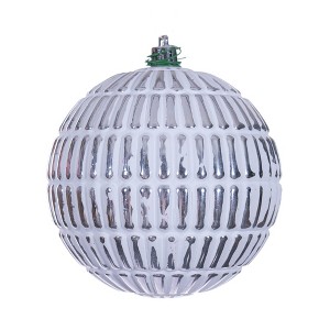 Vickerman Etch Line White Brush Ornament - 1 of 1