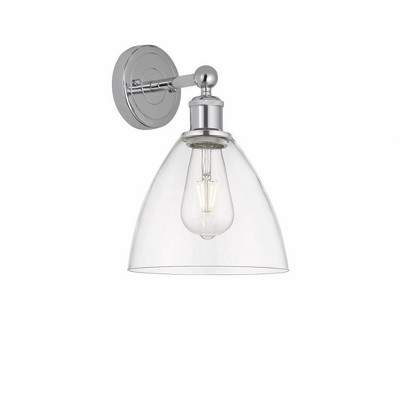 Bristol Glass - 1 Light Wall Sconce In Industrial Style-12 Inches Tall and 7.5 Inches Wide