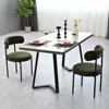 CENGHU Mid-Century Modern Boucle Dining Chairs Set of 2, Curved Backrest Chair, Round Upholstered Kitchen Chairs - 4 of 4