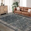 Washable Area Rugs Boho Distressed Rug for Living Room Non Slip Vintage Throw Carpet Indoor for High Traffic Areas - 3 of 4