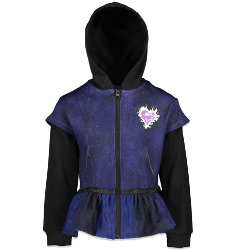 Disney Lilo & Stitch Little Girls French Terry Zip Up Cosplay Hoodie Blue 4