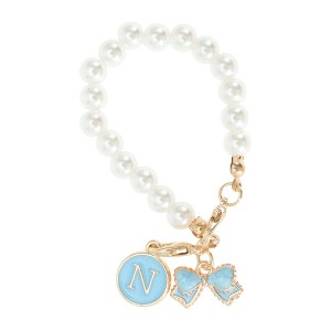 Unique Bargains Pearl Chain Bow Water Cup Pendant 1 Pc - 1 of 4