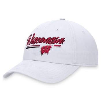 NCAA Wisconsin Badgers Unstructured Washed Cotton Twill Hat - White