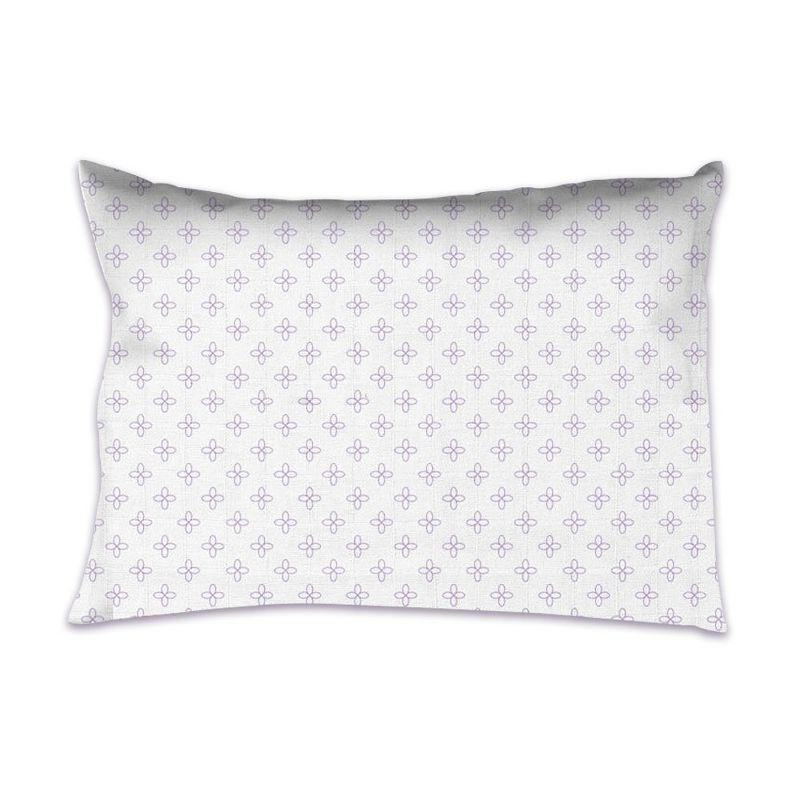Bacati - Petals Purple Muslin 3 pc Toddler Bed Sheet Set 100 percent cotton, 5 of 7