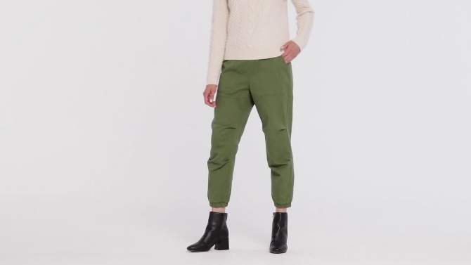 Women&#39;s Plus Size High-Rise Woven Ankle Pants - Nili Lotan x Target Olive Green 2X, 2 of 5, play video