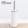 Evideco French Home Goods Square Metal Toilet Brush and Holder Sturdy Handle, Splash Guard, Removable Inner Protection - 2 of 4