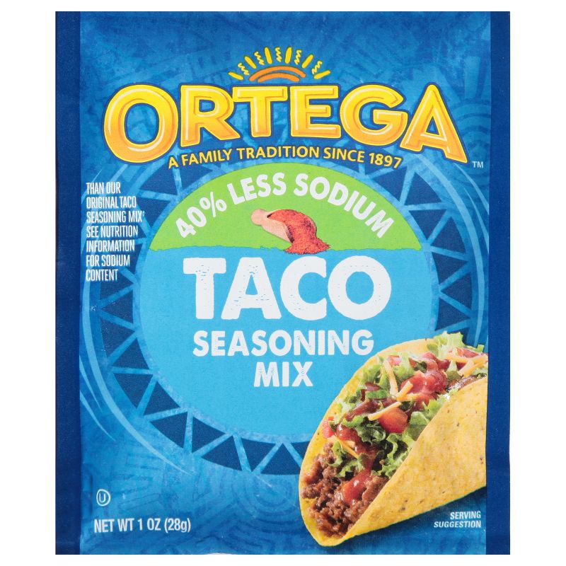 Ortega Taco Seasoning Mix 40% Less Sodium 1oz, 1 of 13