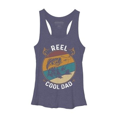 Women's Design By Humans Reel Cool Dad Fishing Boat Trip By KangThien Racerback Tank Top