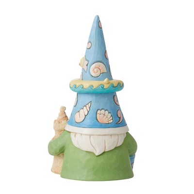 Coastal Gnome with Sandcastle and Duck Floatie Figurine, 6.25 inches